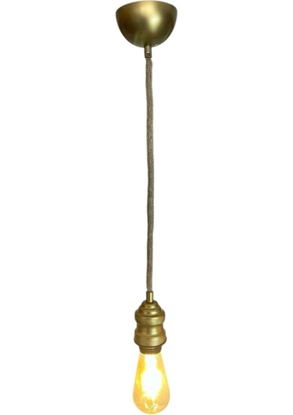 Sarkıt Lale Duy Jüt Hasır Kablo Dekoratif (Ampul Dahil Değildir) 70CM Metal fiyatları