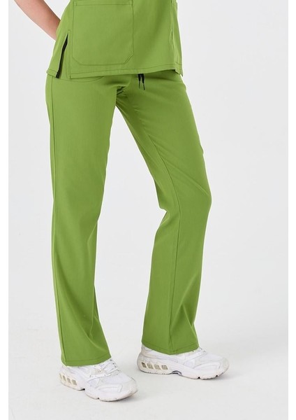 Happiness Spaniard - Likralı Doktor Hemşire Scrubs Tek Alt Cerrahi Forma (Kadın), Fıstık Yeşili fiyatları
