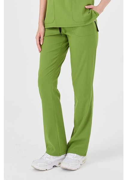 Happiness Spaniard - Likralı Doktor Hemşire Scrubs Tek Alt Cerrahi Forma (Kadın), Fıstık Yeşili modelleri