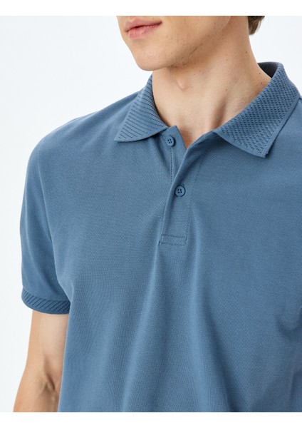 Slim Fit Kısa Kollu Pamuklu Polo Yaka Tişört