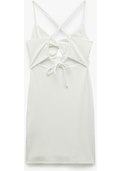 Çapraz Ip Askılı Sırt Detaylı Dar Kesim Mini Bodycon Elbise fiyatları