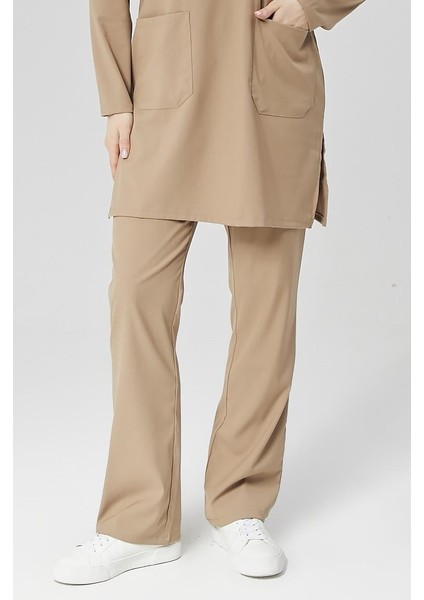 Happiness Modest - Likralı Doktor Hemşire Tesettür Tek Alt Forma, Bej