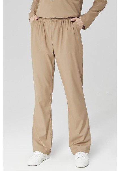 Happiness Modest - Likralı Doktor Hemşire Tesettür Tek Alt Forma, Bej fiyatları