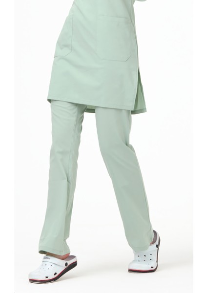 Ultralycra Modest - Likralı Doktor Hemşire Tesettür Tek Alt Forma, Su Yeşili