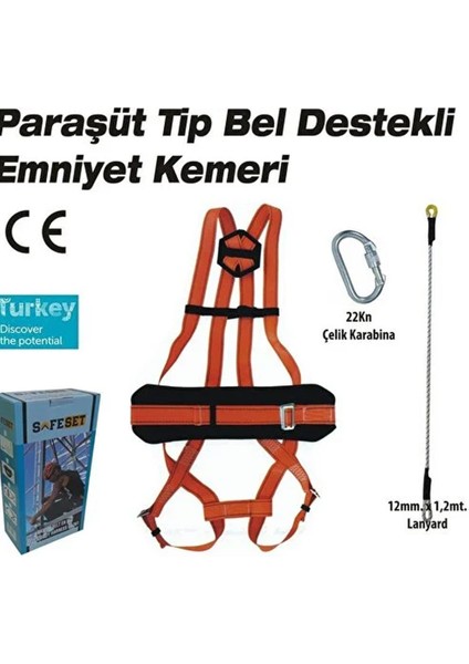 TAM VÜCUT KEMERİ BEL BACAK OMUZ DESTEKLİ