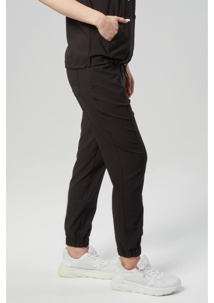 Extreme Cool Woman - Premium Çift Yön Likralı Doktor Hemşire Scrubs Tek Alt Cerrahi Forma (Kadın), Kömür fiyatları