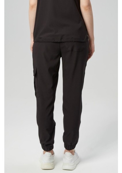 Extreme Cool Woman - Premium Çift Yön Likralı Doktor Hemşire Scrubs Tek Alt Cerrahi Forma (Kadın), Kömür modelleri