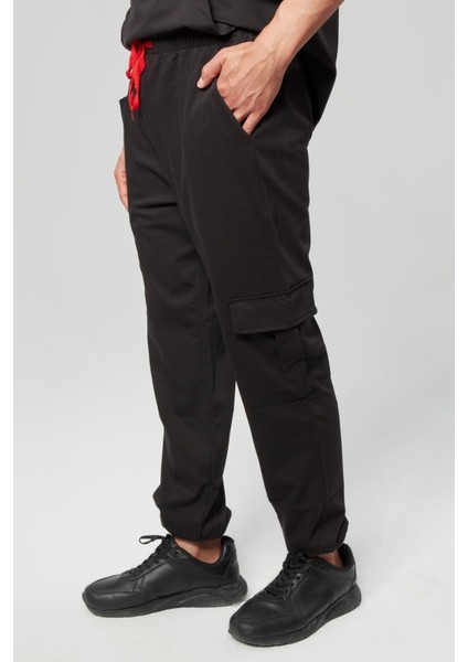 Extreme Cool Man - Premium Çift Yön Likralı Doktor Hemşire Scrubs Tek Alt Cerrahi Forma (Erkek), Kömür modelleri