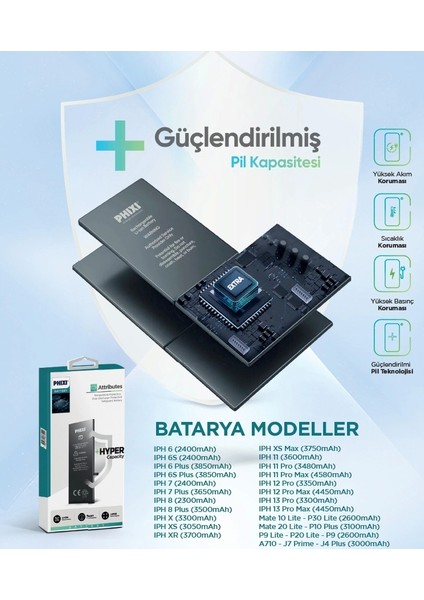 Apple iPhone 6s Batarya – Güçlendirilmiş Yüksek Kapasiteli Pil