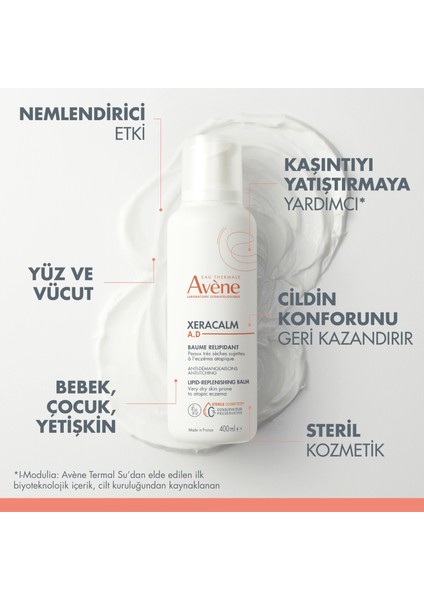 Xeracalm A.D Baume Relipidante Cilt Yatıştırıcı Balsam 400 ml
