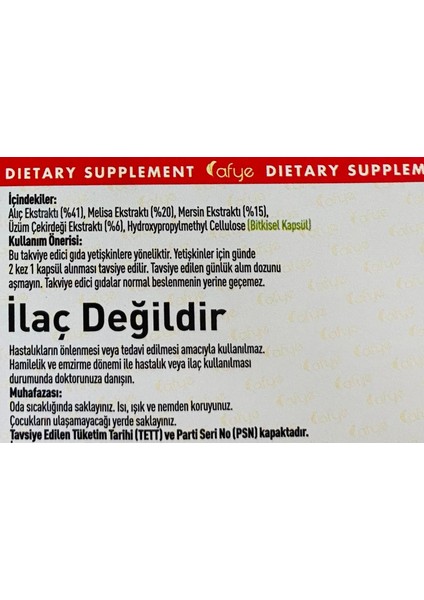 Optima ( Kudret Narı,mersin,tarçın) 60 Kapsül modelleri