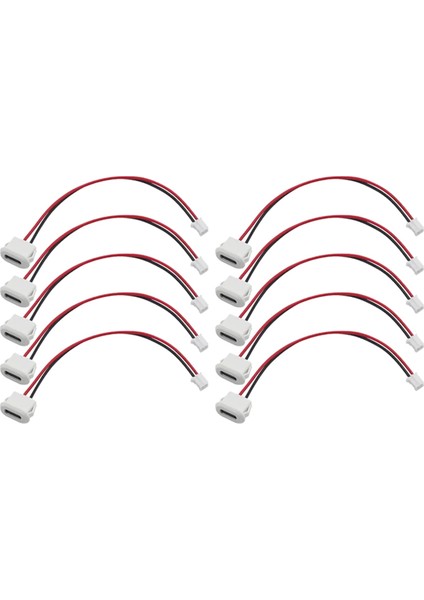 10 Adet USB Tip C Doğrudan Basınç Kaynaklı Tel Konnektör Jakı Dişi Lamba Oyuncak Şarj Portu Kart Tokalı Beyaz (Yurt Dışından)
