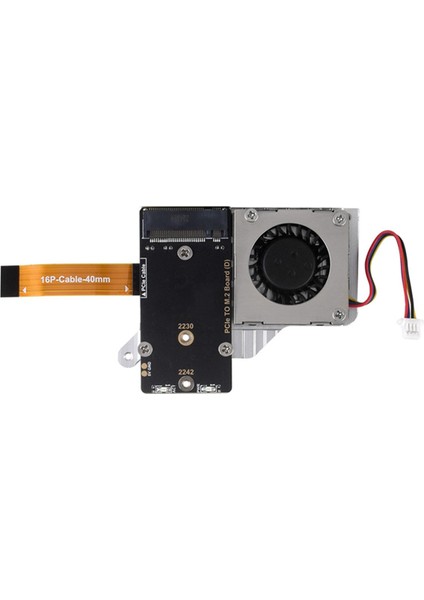 Raspberry Pi 5 Için Pcıe - M.2 Adaptör Kartı, Soğutma Fanı Ile, 2242 / 2230 Boyutlu Nvme Protokolü M.2 SSD ile Uyumlu (Yurt Dışından)