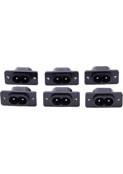 6 x Ac 250V 2.5A IEC320 C7 Soket Lehim Kupası Pimleri Güç Konektörü (Yurt Dışından)