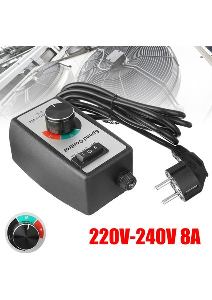 Ab Fiş Motor Hız Kontrol Cihazı Evrensel Kademesiz Regülatör Anahtarı Üfleyici Kanal Fan Hız Regülatörü 220-240V (Yurt Dışından) indirimleri