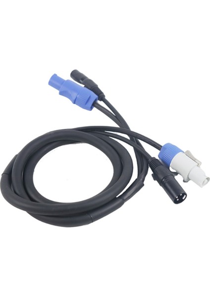 Dmx Powercon Kablo Kombinasyonu Powercon Fişi ve Dmx Xlr Sinyal Hattı Işık Güç Bağlantısı Sinyal Geçişi (A) (Yurt Dışından)