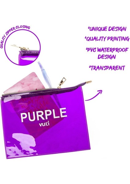 Renkli Fermuarlı Şeffaf Dosya (A5) modelleri