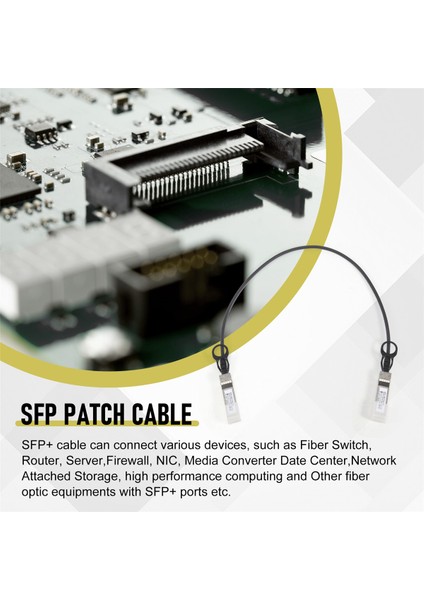 10G Sfp+ Twinax Kablo, Doğrudan Bağlantılı Bakır(Dac) SFP-H10GB-CU1M,UBIQUITI,D-LINK(0,5M) Için 10GBASE Sfp Pasif Kablo (Yurt Dışından)