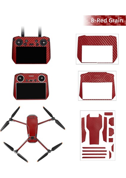 Djı Mavic 3 Rc Pro Için Sunnylife Çıkartma Kaplama Vinil Sarma Filmi Uzaktan Kumanda Gövde Koruyucu Çıkartma Kaplama, Lava Siyah B (Yurt Dışından)