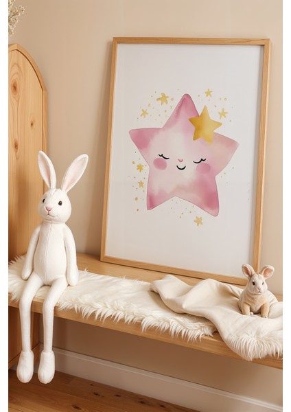 Gökkuşağı ve Bulutlar Doğal Ahşap Çerçeveli Çocuk Odası ve Bebek Odası Tablosu fiyatları