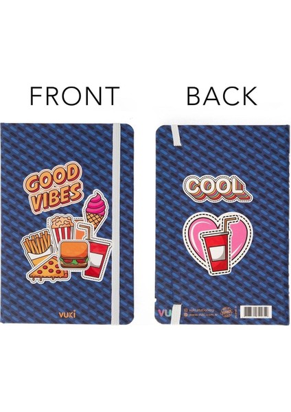 Desenli Sert Kapak Lastikli Defter A6 indirimleri