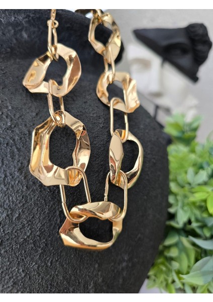 Premium Seri Kadın Halka Detaylı Zincir Kolye