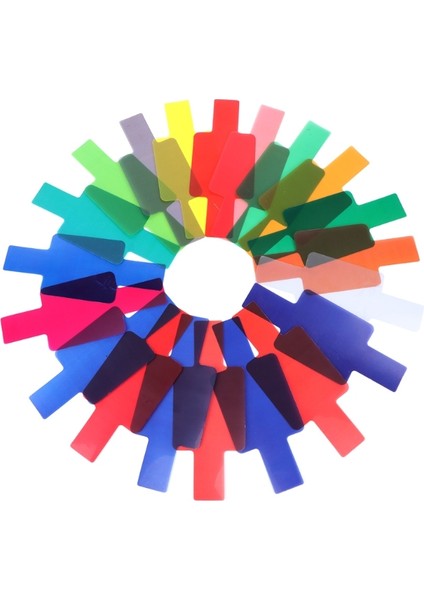 20 Renkli Fotoğrafçılık Renkli Jel Filtre Kartları Seti Flaş Speedlite Canon Nikon Için (Yurt Dışından)