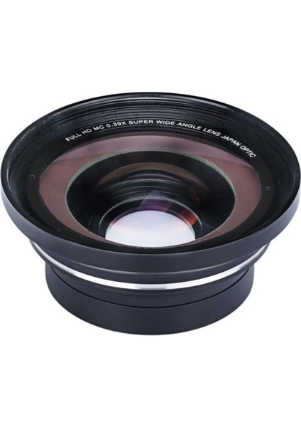 4K Video Kamera Için Profesyonel 37 mm Makro+72 mm Geniş Açı Lens 0,39X Full Hd (Yurt Dışından)