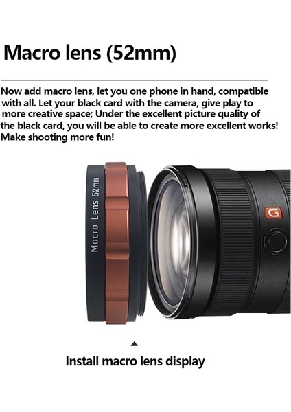 Çiçekler, Böcekler, Elmas Takılar Için 52MM Makro Lens Filtre Seti Canon Nikon Sony Kamera Için Makro Kamera Lens Filtresi (Yurt Dışından)