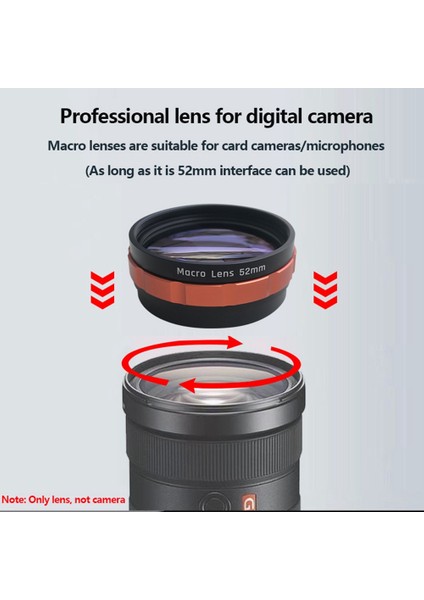 Çiçekler, Böcekler, Elmas Takılar Için 52MM Makro Lens Filtre Seti Canon Nikon Sony Kamera Için Makro Kamera Lens Filtresi (Yurt Dışından)