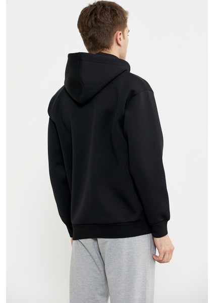 Oversize Kapüşonlu Sweatshirt - Siyah indirimleri