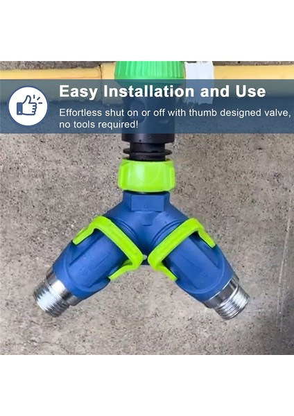 2 Adet Bahçe Hortumu Ayırıcı-Su Hortumu Ayırıcı 2 Yollu, Hortum Y Ayırıcı Bağlantı Musluğu Açık Su Musluğu Hortum Ayırıcı (Yurt Dışından) fiyatları