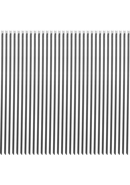 100 Adet/grup, 4.6MMX300MM Pvc Plastik Kaplamalı SS304 Paslanmaz Çelik Kablo Bağı (Yurt Dışından)