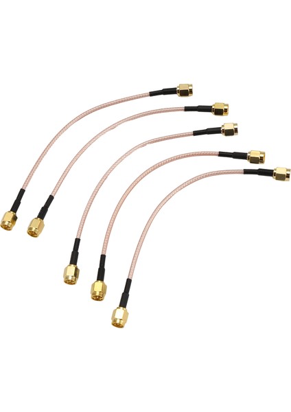 5 Adet Sma Erkek - Sma Erkek Fiş Jakı Rf Konnektör Pigtail Uzatma Kablosu RG316 Koaksiyel Jumper Kablo 15 cm (Yurt Dışından)