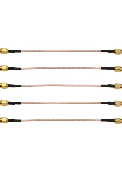 5 Adet Sma Erkek - Sma Erkek Fiş Jakı Rf Konnektör Pigtail Uzatma Kablosu RG316 Koaksiyel Jumper Kablo 15 cm (Yurt Dışından)
