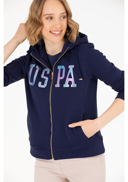 Kadın Siyah Kapüşonlu Fermuarlı Basic Sweatshirt fiyatları