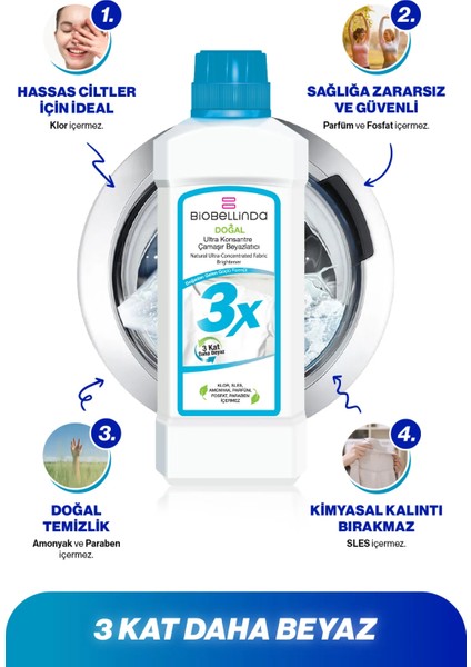 3x Ultra Konsantre Çamaşır Beyazlatıcı 750 gr modelleri