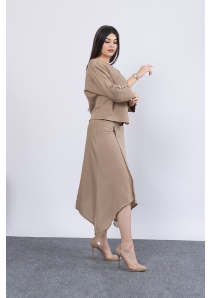 Fakir Kol Kayık Yaka Bluz ve Kruvaze Model Etek 1188 fiyatları