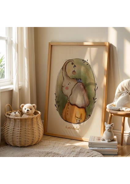 Sevimli Ejderha ve Fil Premium Doğal Ahşap Çerçeveli Çocuk ve Bebek Odası Tablosu fiyatları