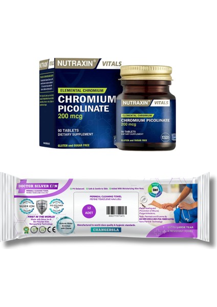 Chromium 90 Tablet + Doctor Silver Ion 12’li Perine Temizleme Mendili