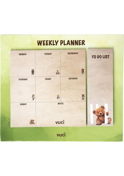 Masa Üstü Haftalık Planlayıcı Defter