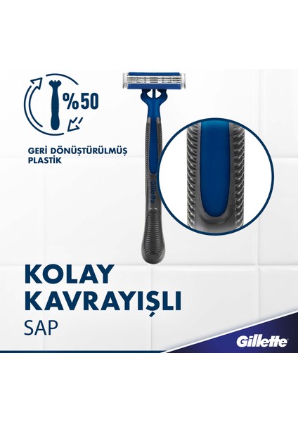 Blue3 Comfort Slalom Kullan At Tıraş Bıçağı 8'Li