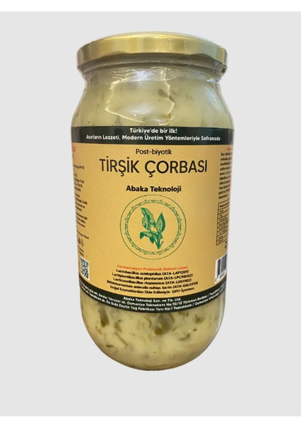 Tirşik-Klasik-1 L Kavanoz-Postbiyotik Çorba-Türkiye’de Bir Ilk!