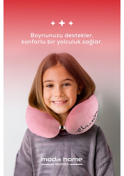 Çocuk Visco Boyun Yastığı,çocuk Ortopedik Seyahat Yastığı Pembe Yıkanabilir Kılıflı Unicorn modelleri