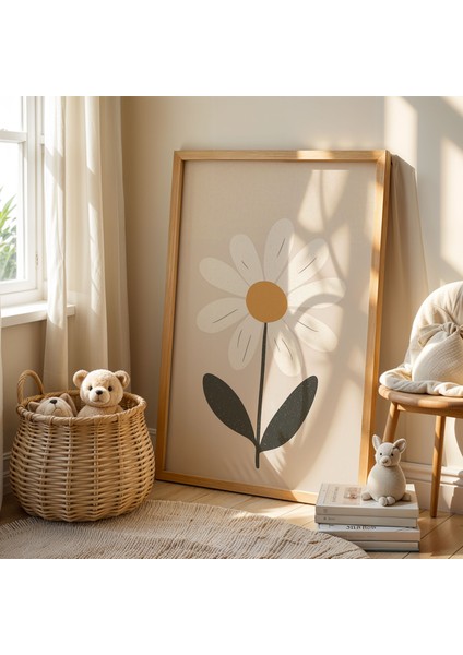 3'lü Çiçek Taşıyan Fareler Doğal Ahşap Çerçeveli Çocuk Odası ve Bebek Odası Tablo Seti fiyatları