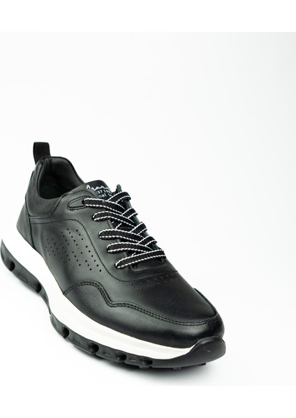 19356 Siyah Deri Erkek Casual Ayakkabı