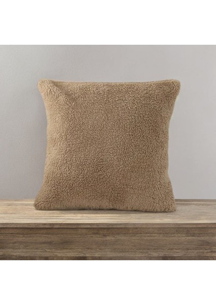 Teddy Kıvırck Peluş Yastık Kılıf Kırlant ( 1ADET ) Ölçüm 40 x 40 cm