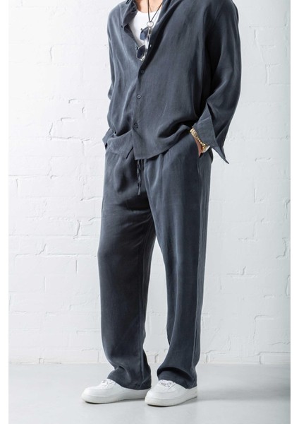 Erkek Baggy Fit Beli Lastikli Pantolon Siyah fırsatları