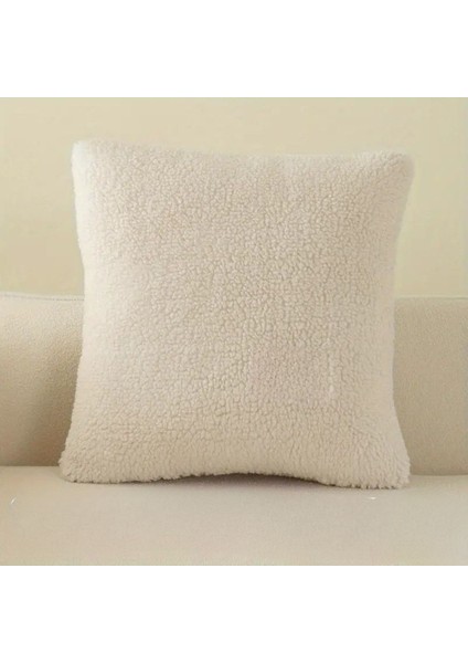 Teddy Kıvırck Peluş Yastık Kılıf Kırlant ( 1ADET ) Ölçüm 40 x 40 cm