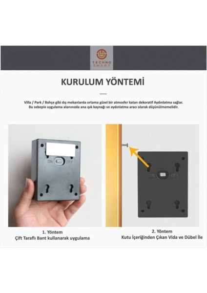 Solar Çift Yönlü Duvar Lambası 1 Adet Güneş Enerjili Solar Duvara Monteli Yeni Nesil Aydınlatma Işık Modern Dekorasyon Aplik